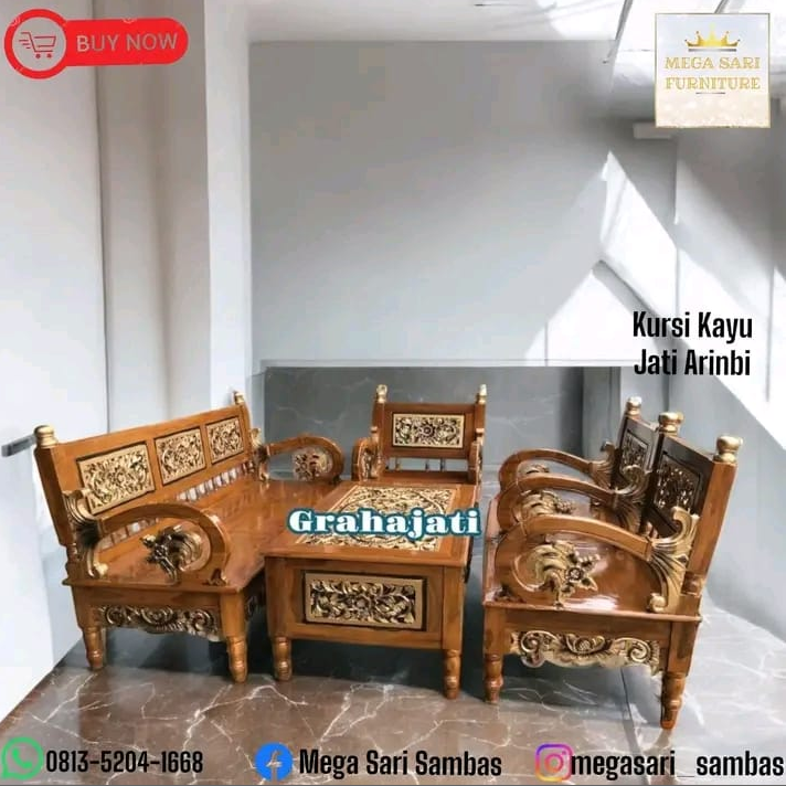 Kursi Kayu Jati Arinbi